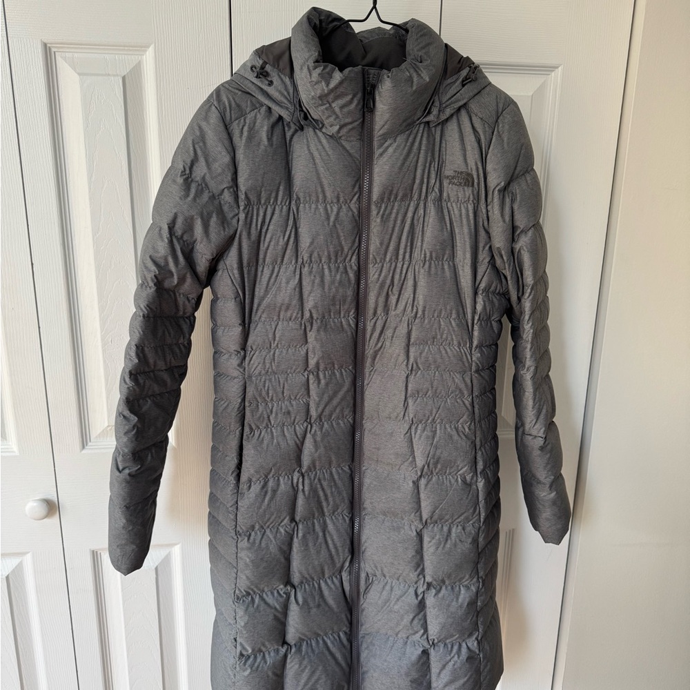 The North Face Women's Charcoal Quilted Hooded Jacket